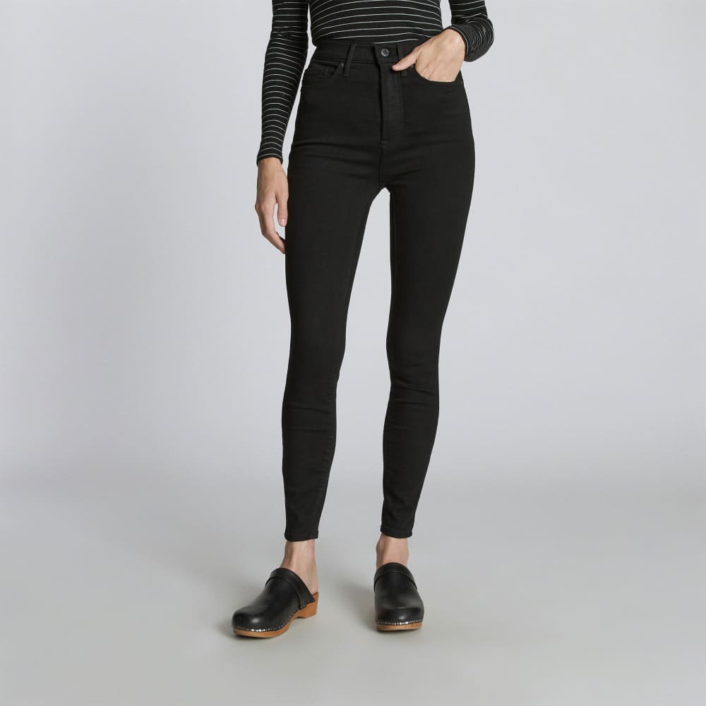 The Way-High® Skinny Jean in Black — front view
