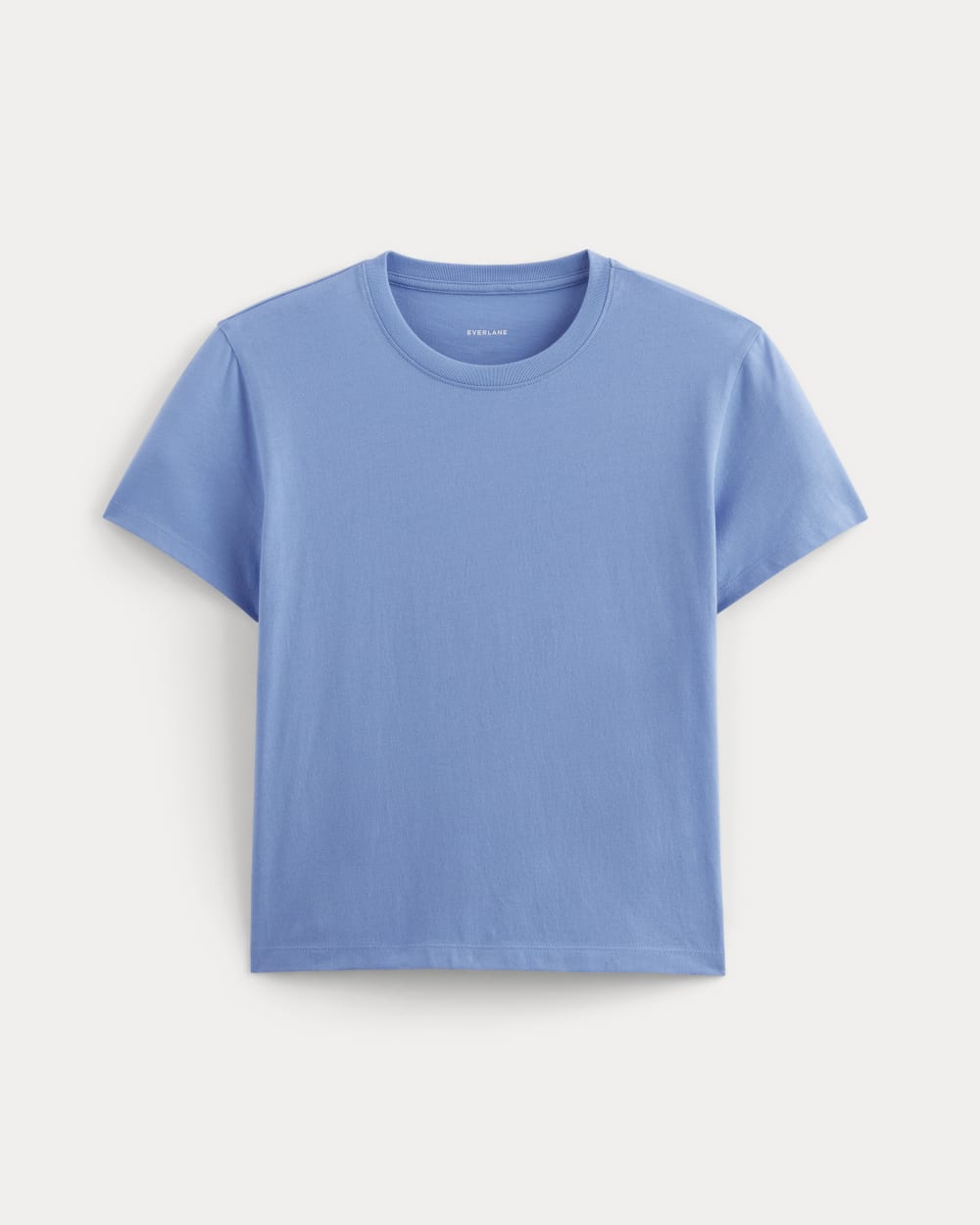 The Box-Cut Tee in Essential Cotton in Blue Opal — alternate view