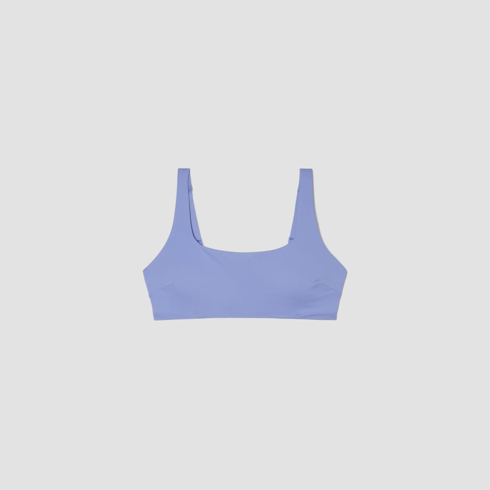 The Square-Neck Bikini Top in Cornflower Blue — alternate view