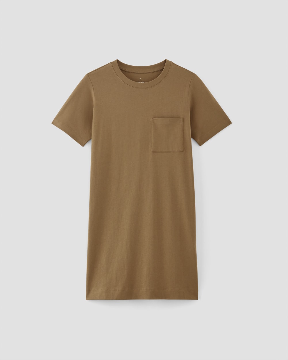 The Organic Cotton Weekend Tee Dress in Toasted Coconut — alternate view