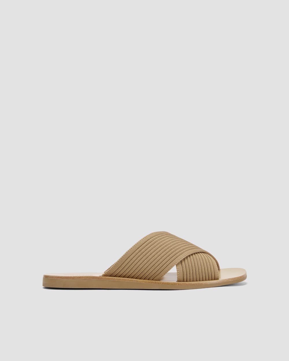 The Day Crossover Sandal in Caramel — front view