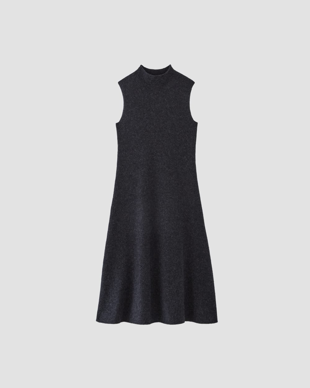 The Cozy-Stretch Sleeveless Midi Dress in Charcoal — alternate view