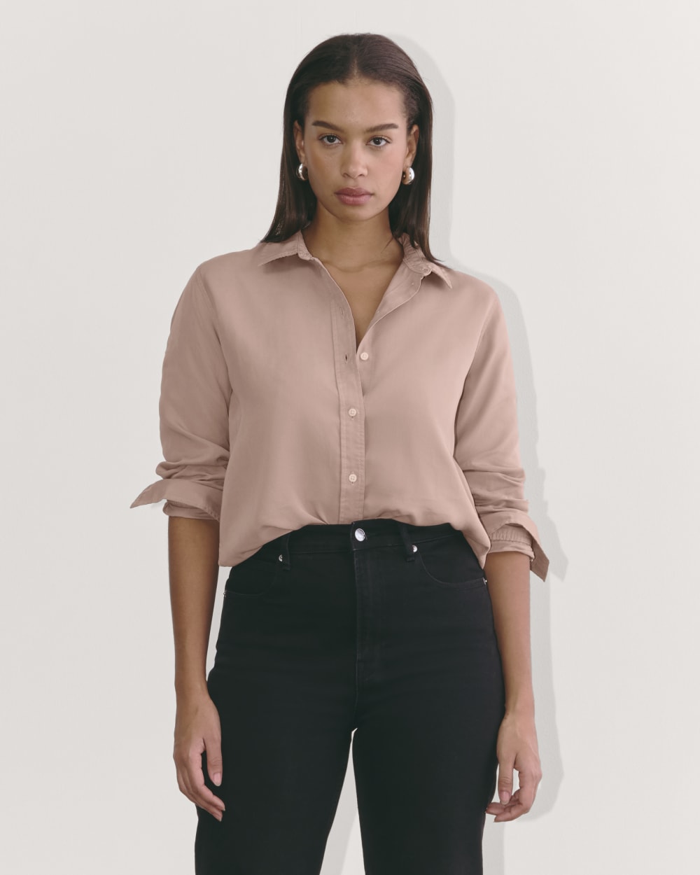 The Must-Have Shirt in Butterlite in Dusty Rose — front view