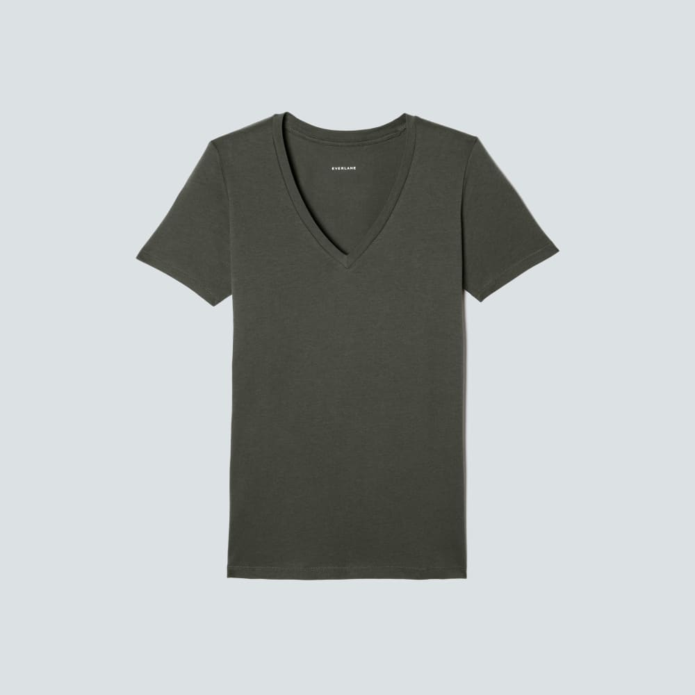 The Organic Cotton V-Neck in Kambaba — alternate view