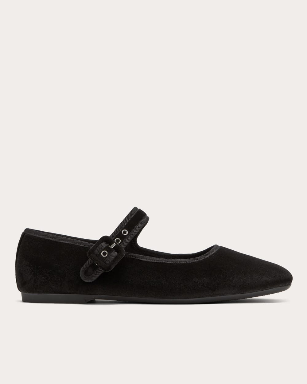 The Day Buckle Mary Jane in Black Velvet — front view
