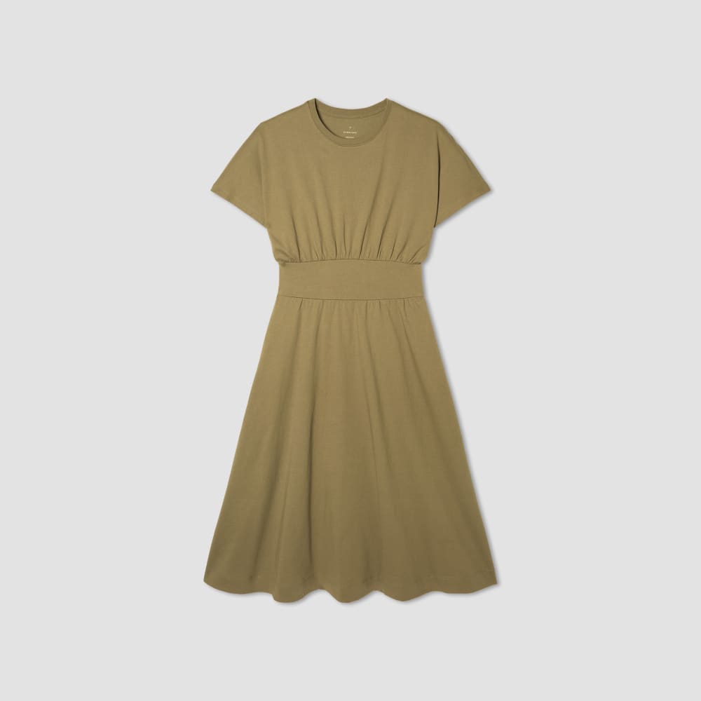 The Organic Cotton Waisted Dress in Kalamata — alternate view