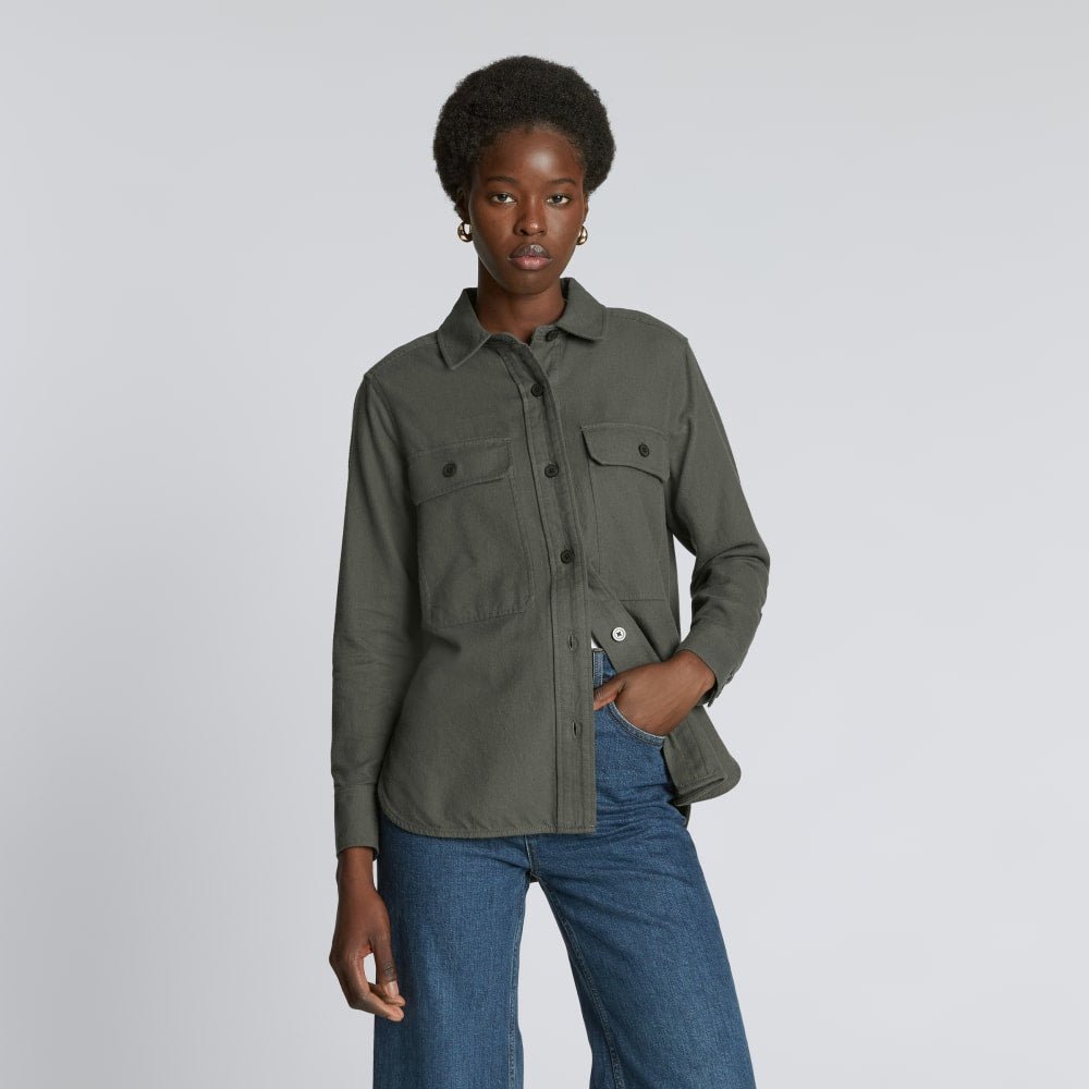 The Classic Cotton Flannel Shirt in Kambaba — front view
