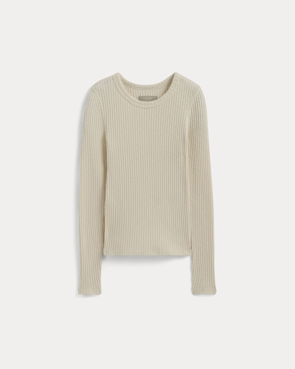 The Cozy Rib Long-Sleeve Tee in Bone — alternate view