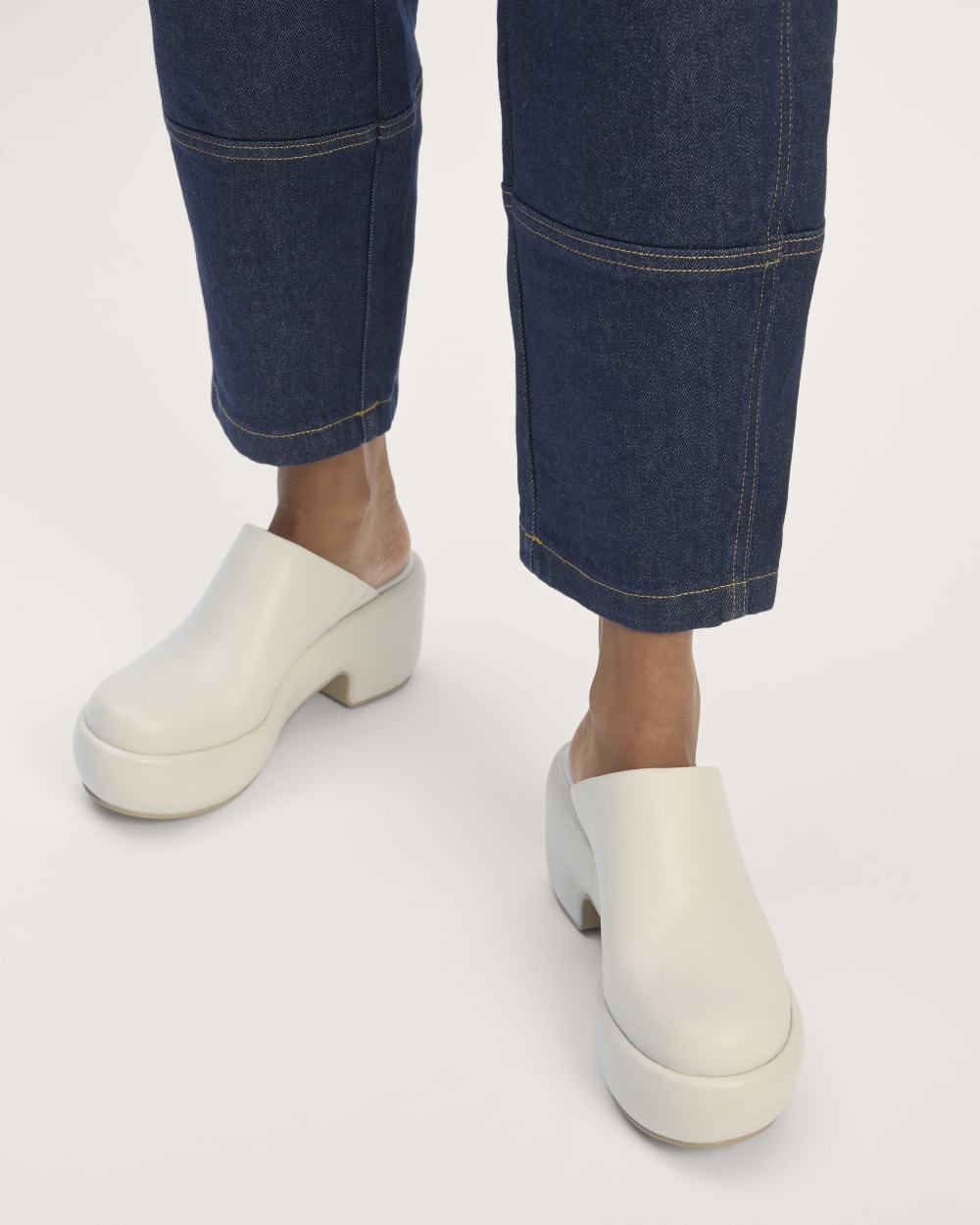 The Puffa Clog in Parchment — alternate view