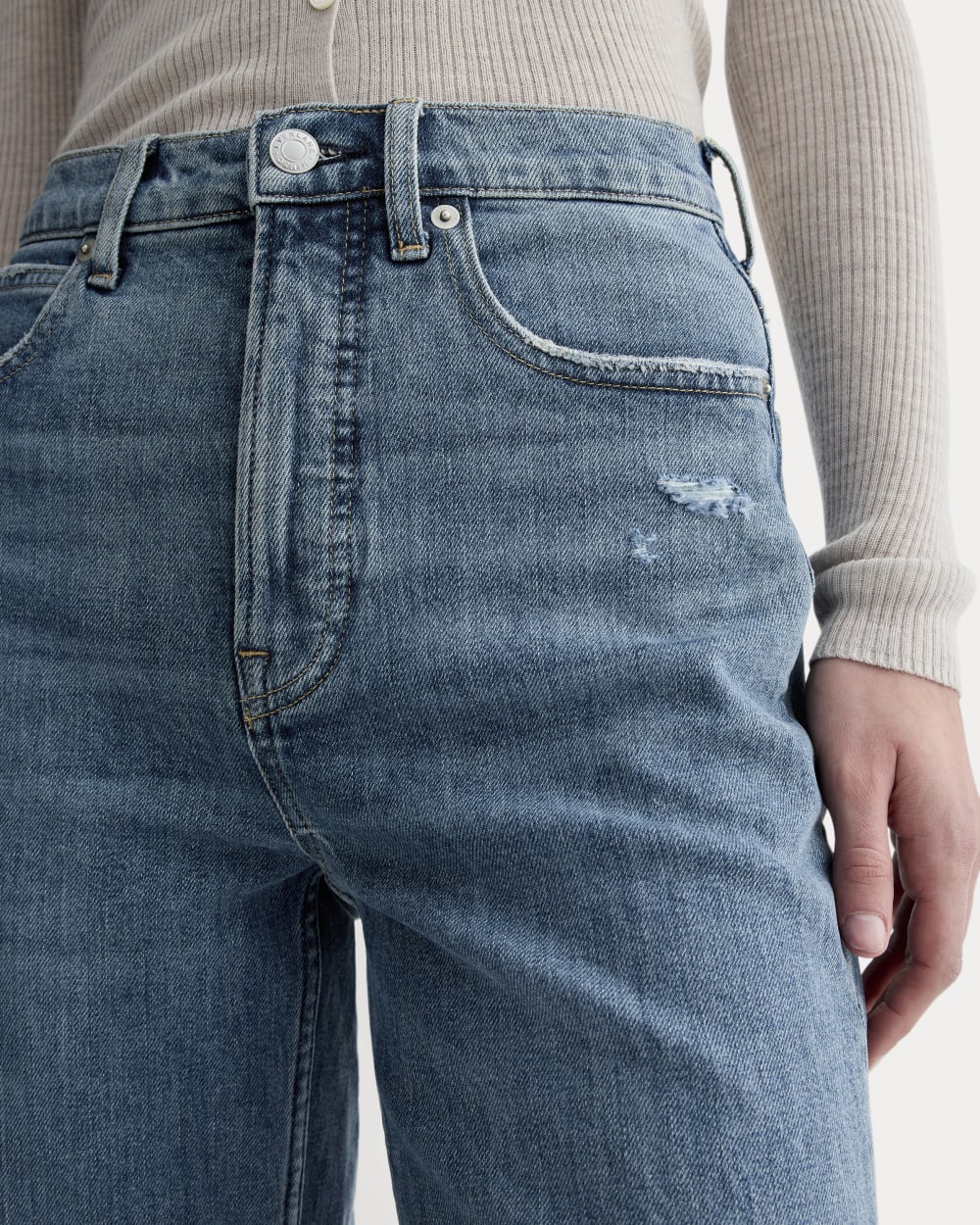 The Way-High® Jean in Distressed — detail view