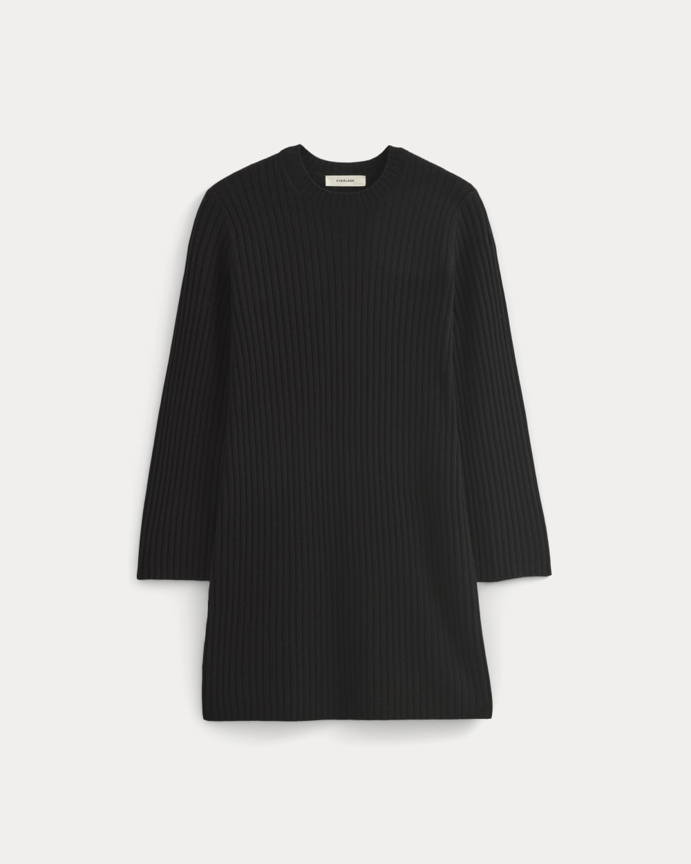 Cashmere Long-Sleeve Mini Dress in Black — alternate view