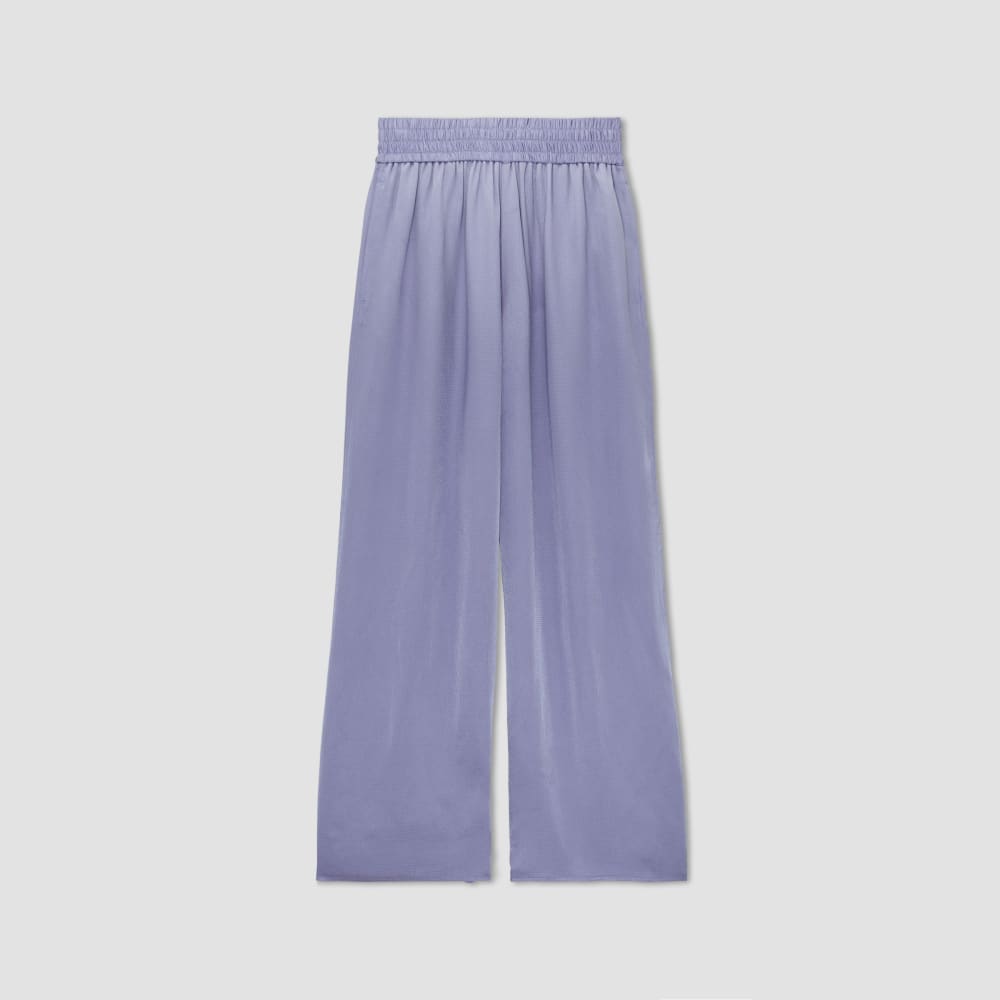 The Satin Pull-On Pant in Cornflower Blue — alternate view