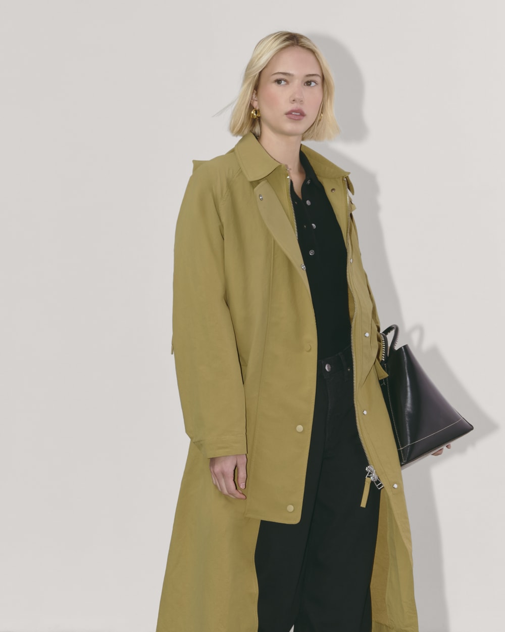 The Oversized Anorak in Fennel Seed — detail view