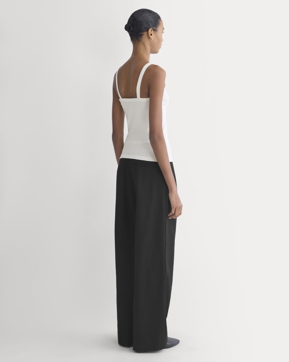 RetroSoft U-Neck Tank in Bone — detail view