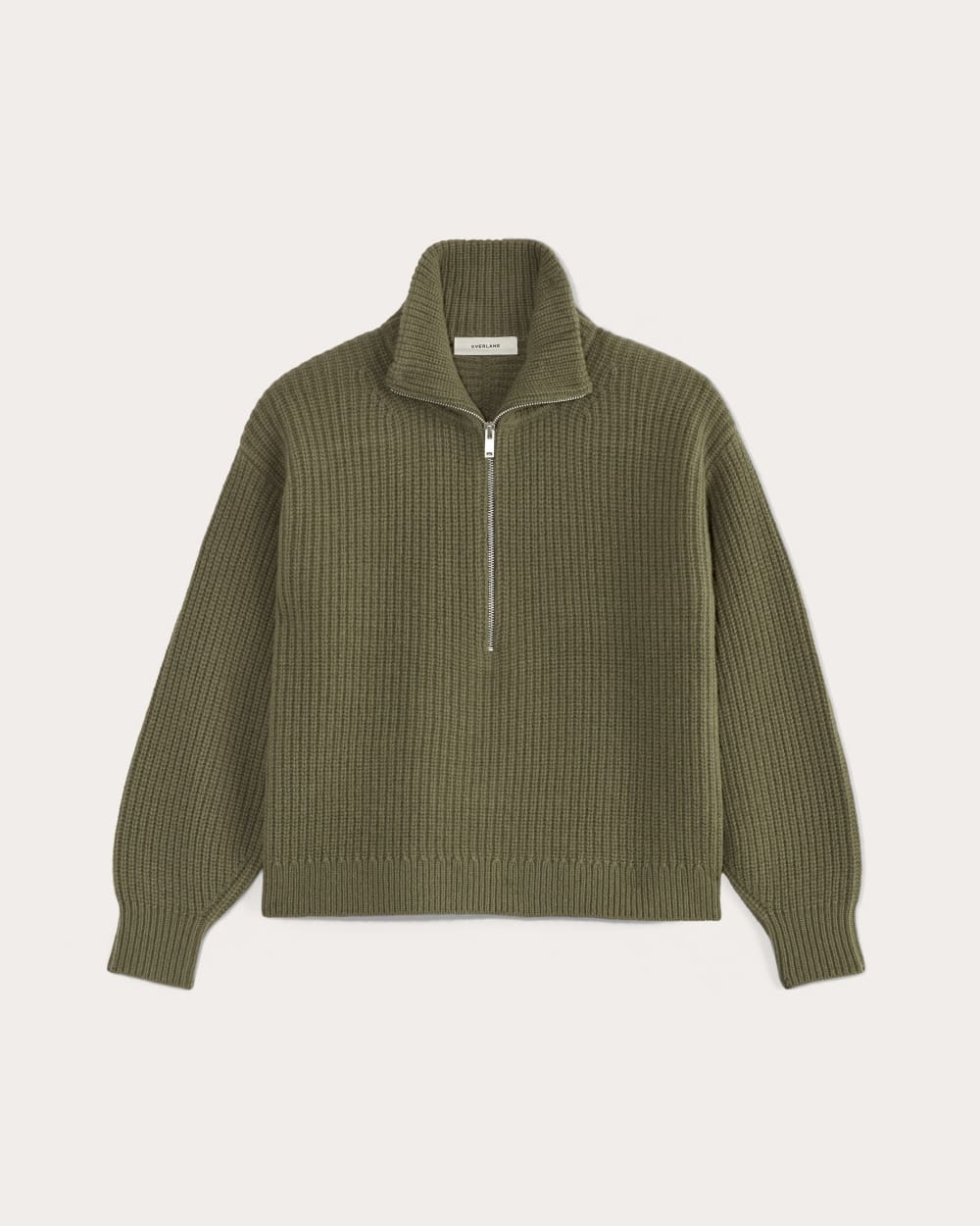 The Half-Zip Sweater in Luxe Merino in Kalamata — alternate view