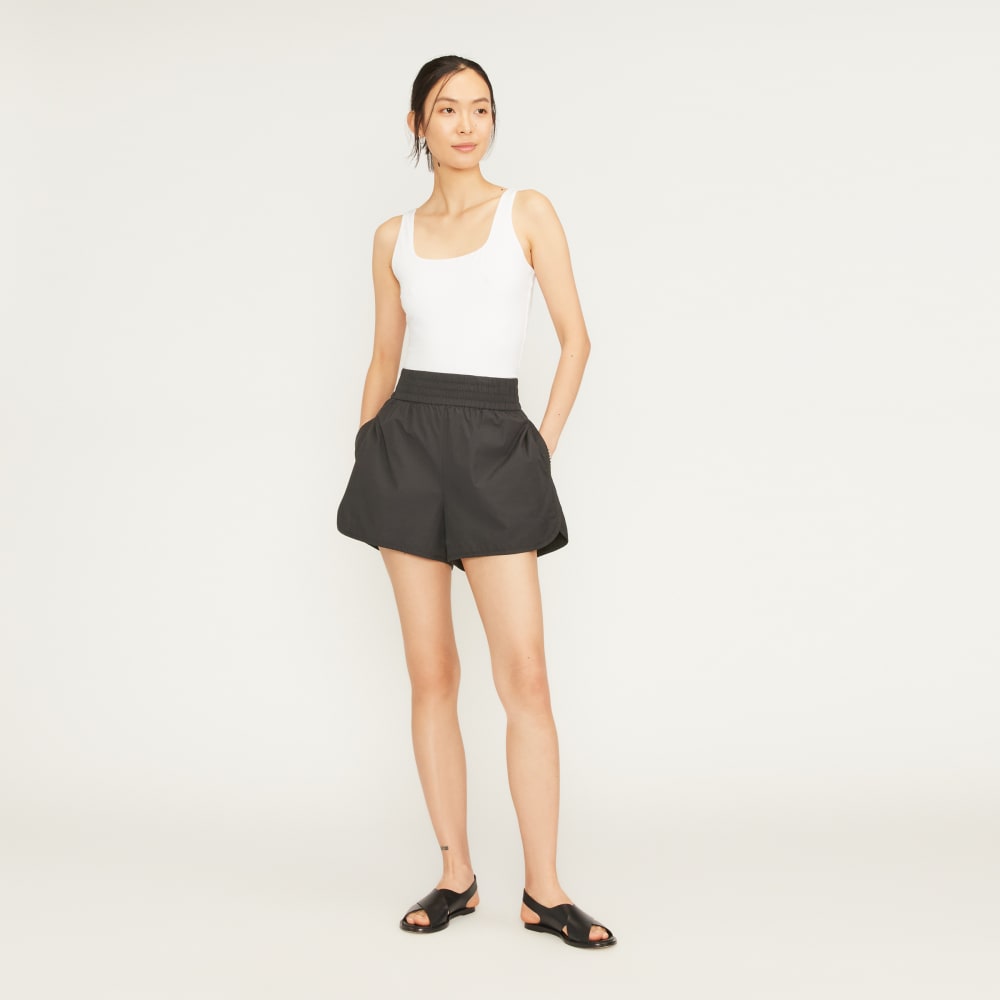 The Supima® Sleeveless Top in White — detail view