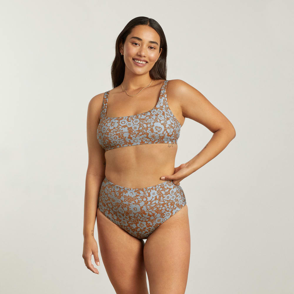 The High-Rise Hipster Bottom in Honey Floral — detail view