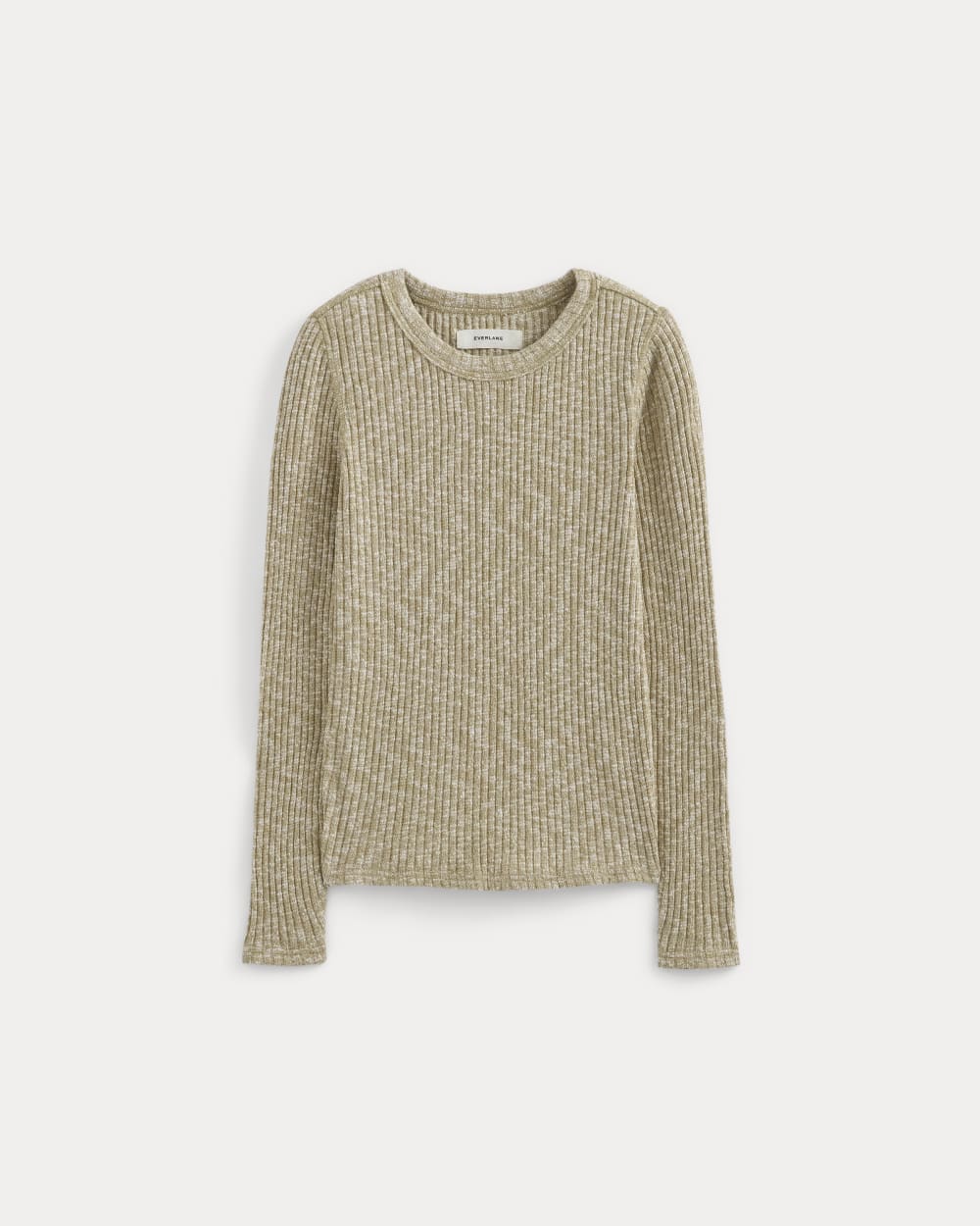 The Cozy Rib Long-Sleeve Tee in Cornstalk / Bone Twist — alternate view