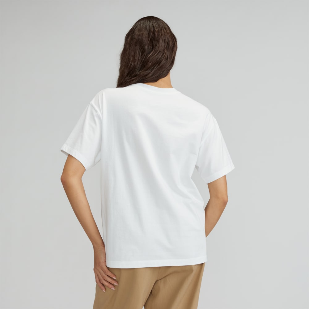 The Organic Cotton Relaxed Pocket Tee in White — detail view