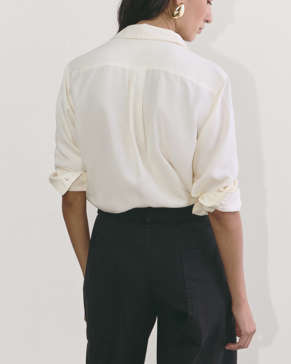 The Must-Have Shirt in Butterlite in Bone — detail view