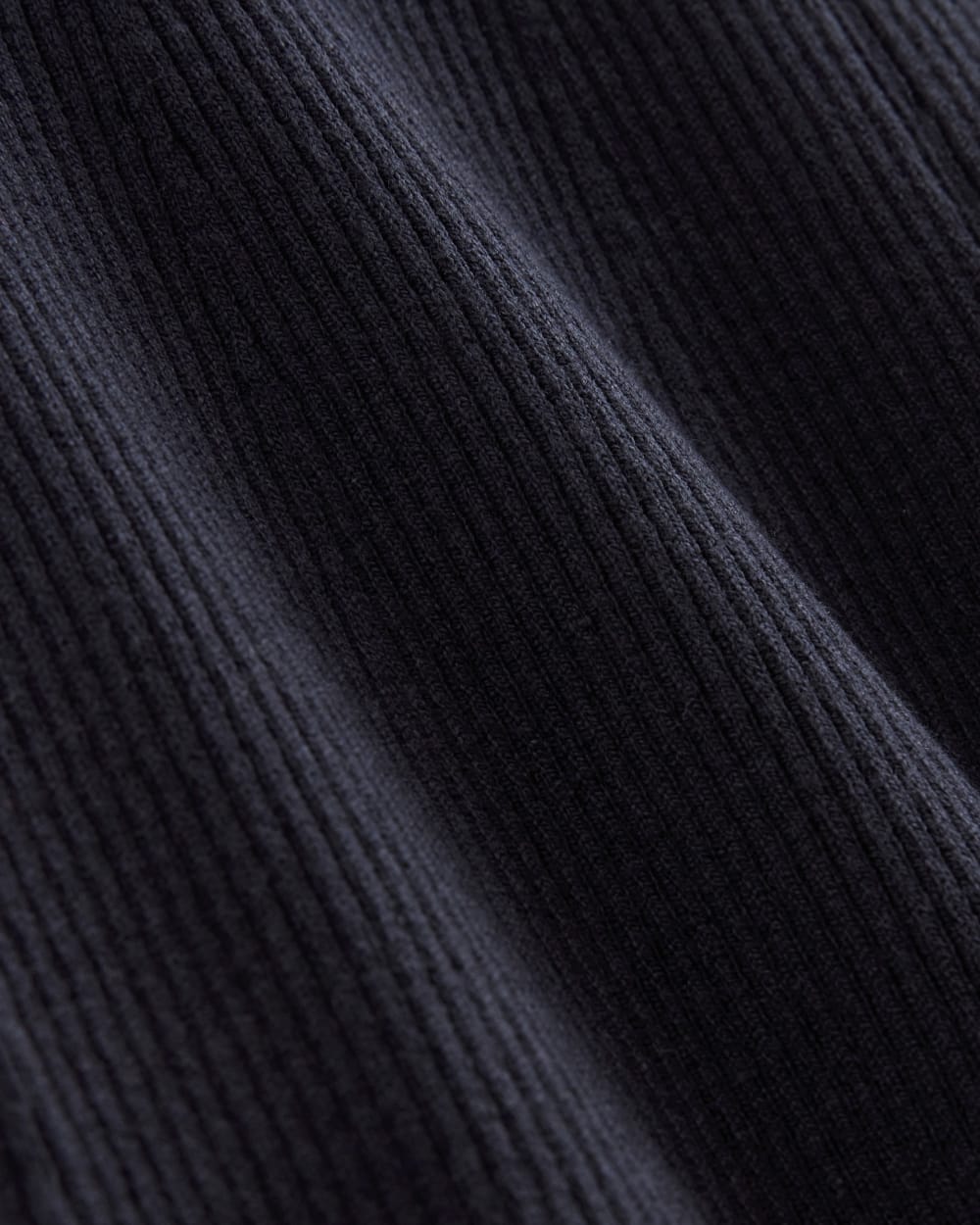 The Fine Knit Cami Dress in Navy — detail view