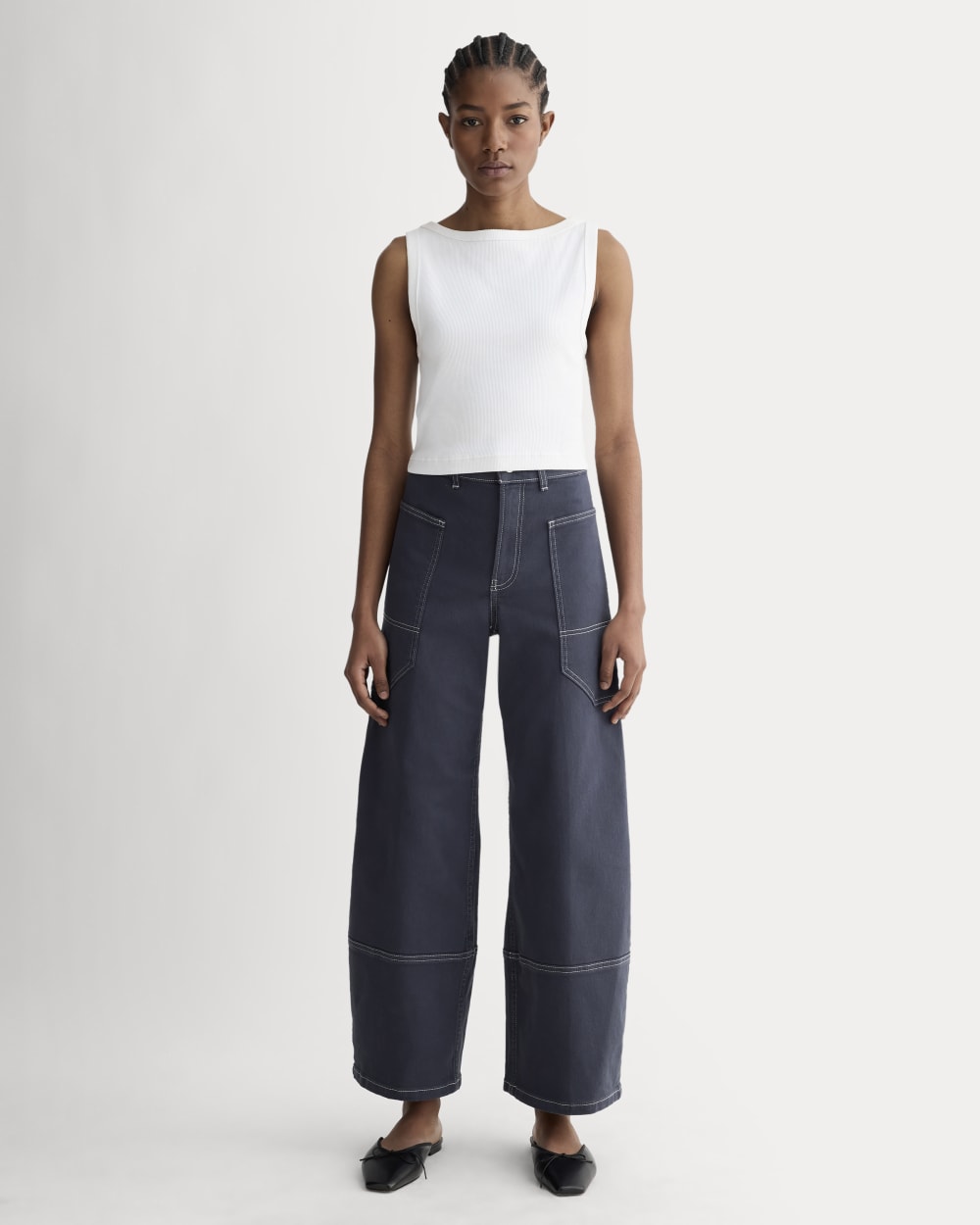 The Utility Gardener Pant in Navy — front view