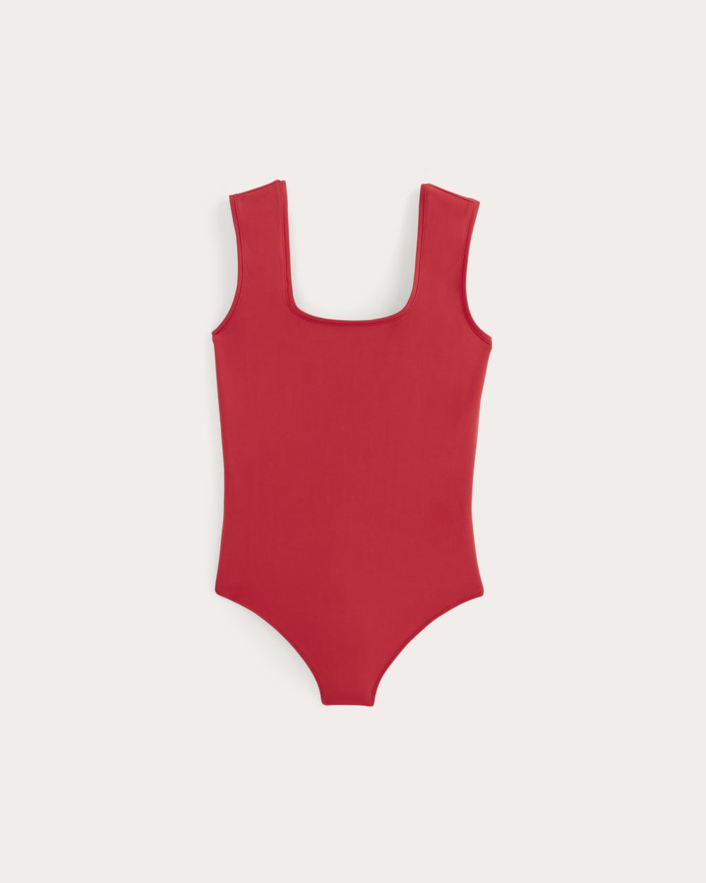 The Form Square-Neck Bodysuit in Classic Red — alternate view