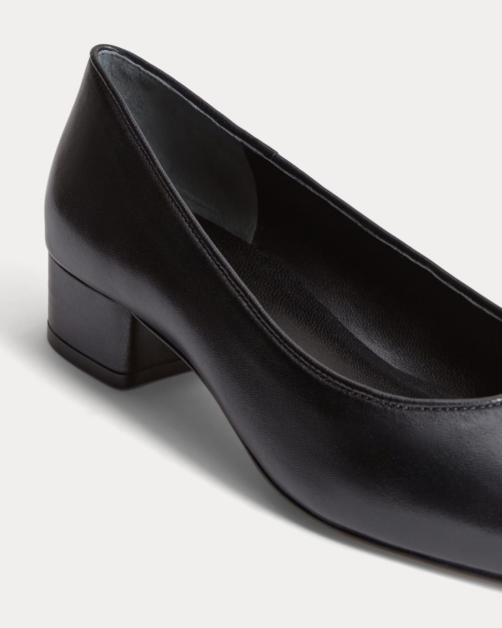 The Ballet Pump in Black — detail view