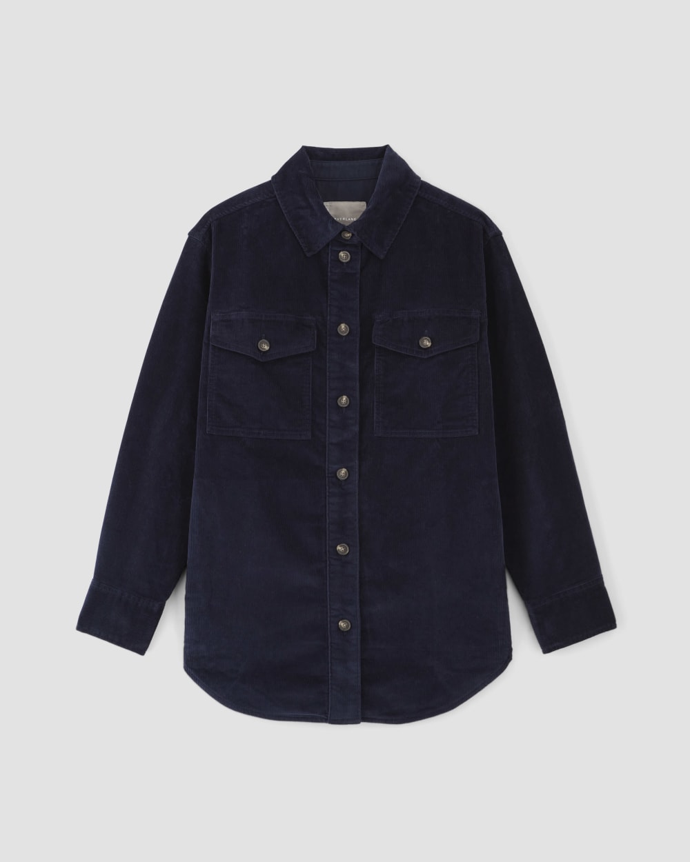 The Corduroy Oversized Shirt Jacket in Navy — alternate view