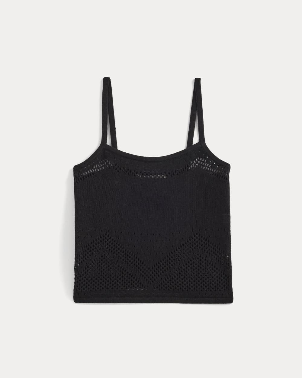 Lace-Knit Cami in Black — alternate view