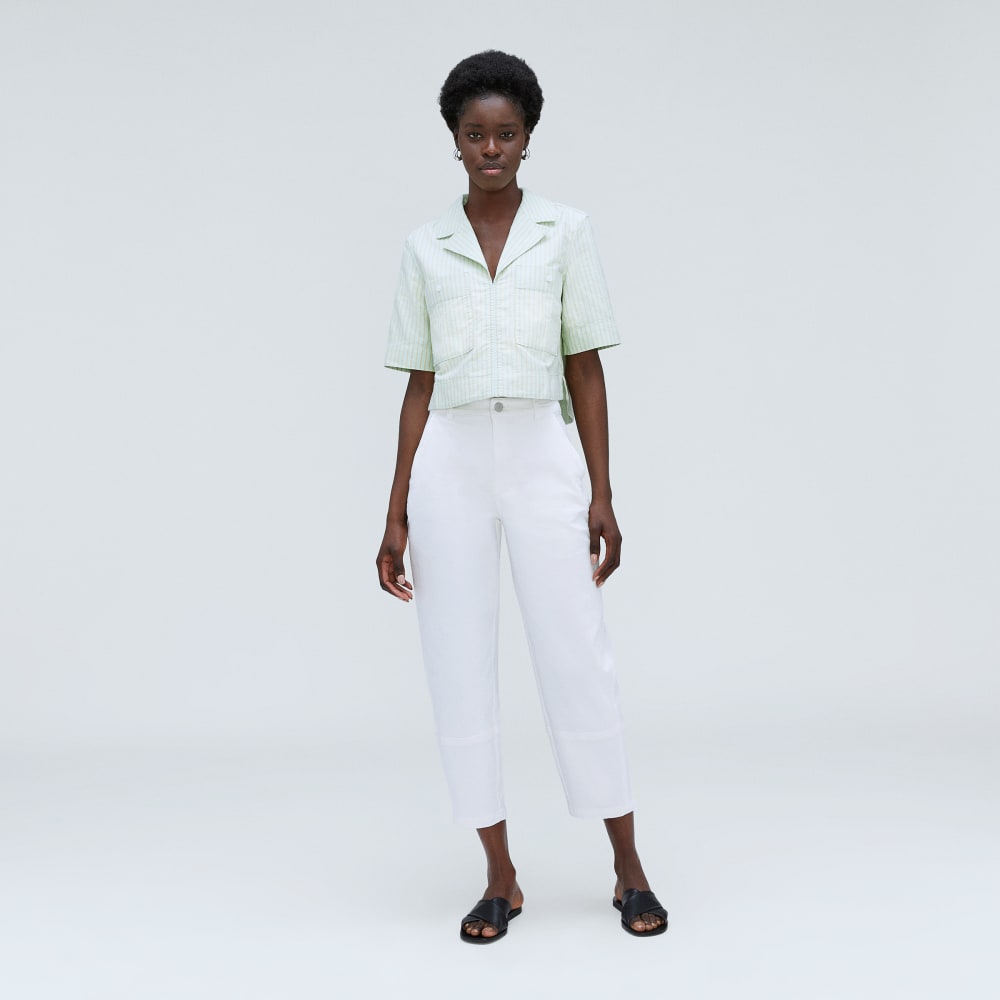 The Oxford Popover in Apricot Tan / Spray — detail view