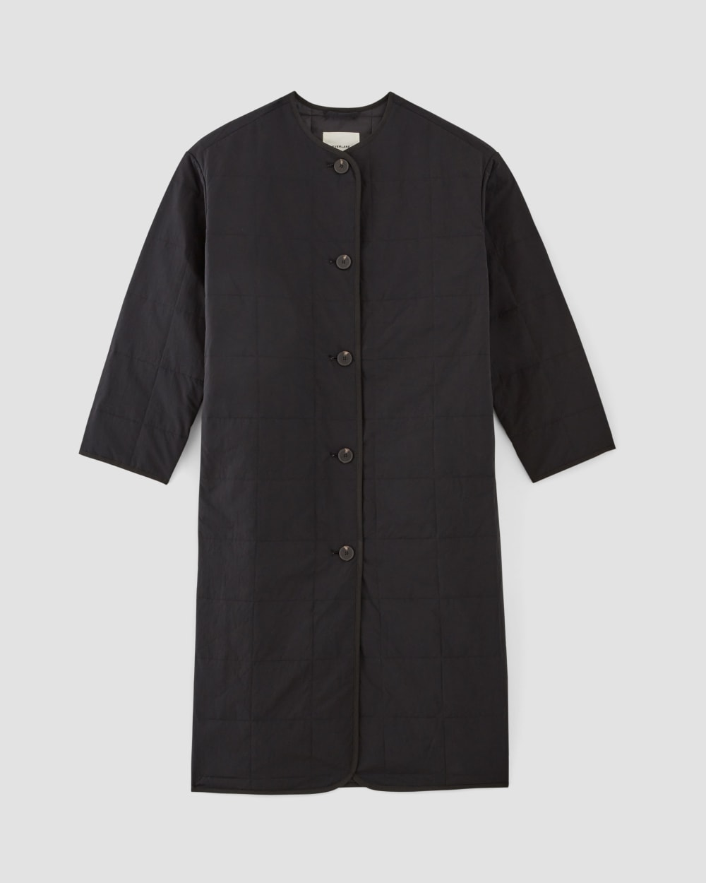 The ReNew Quilted Long Liner in Black — alternate view