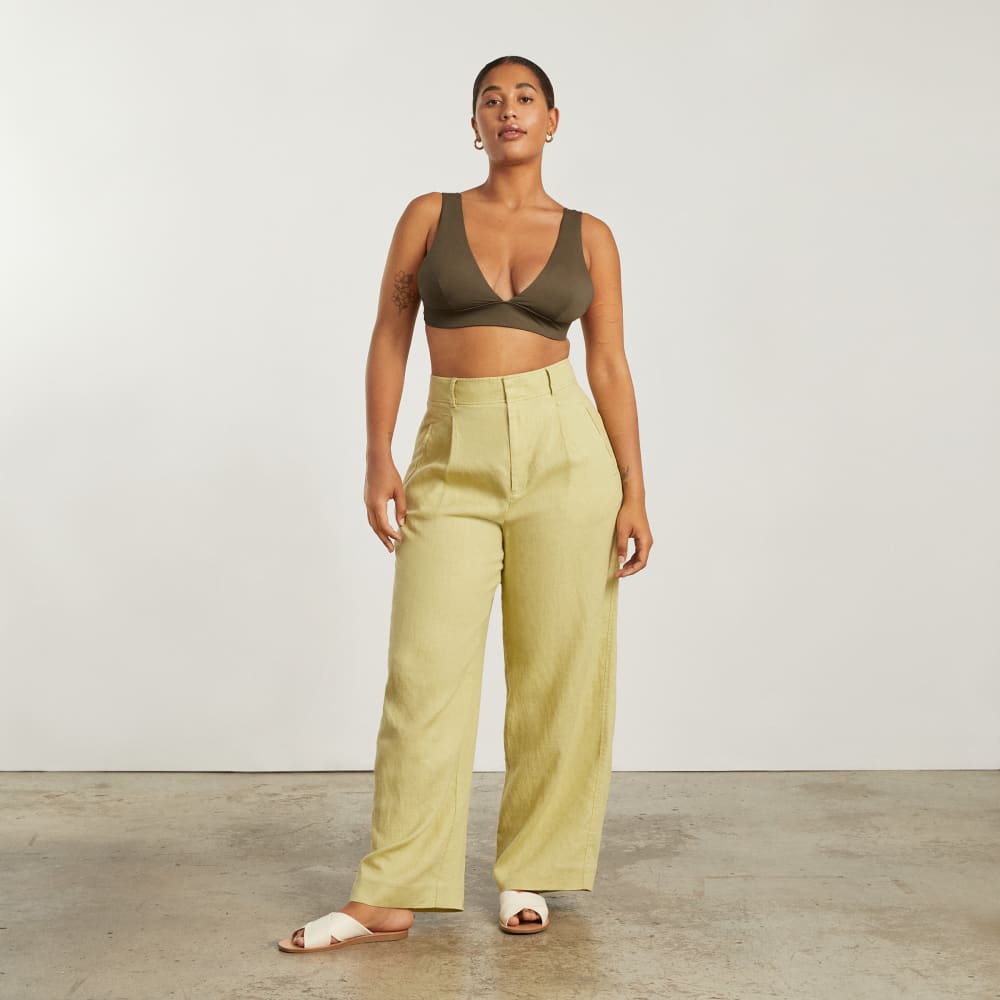 The Triangle Bikini Top in Beech — detail view