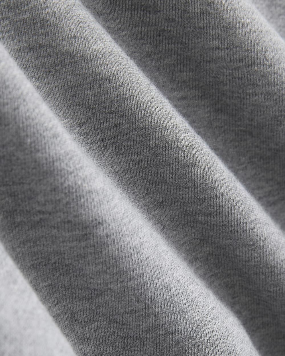 Luxe Fleece Bomber Jacket in Vintage Heather Grey — detail view