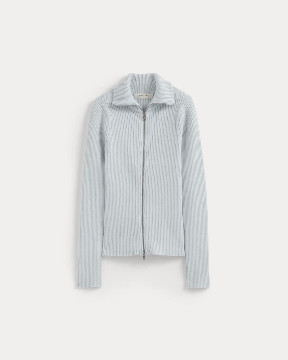 Full-Zip Ribbed Jacket in Everyday Cotton in Skywriting — alternate view