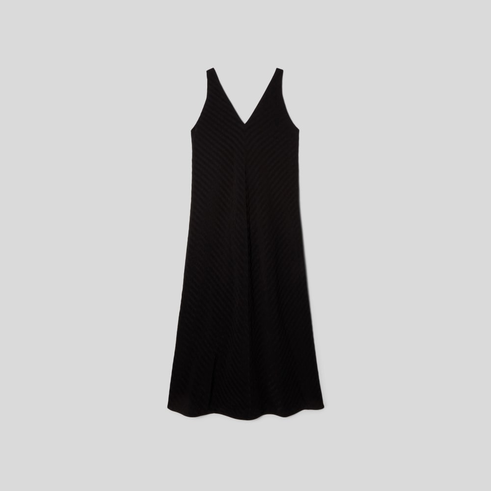 The City Stripe Midi Dress in Black — alternate view