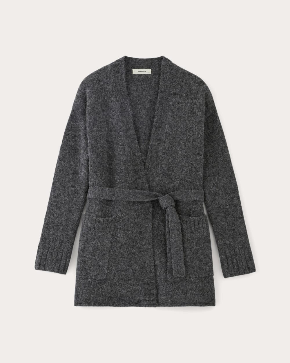 The Robe Cardigan in Alpaca in Dark Charcoal — alternate view