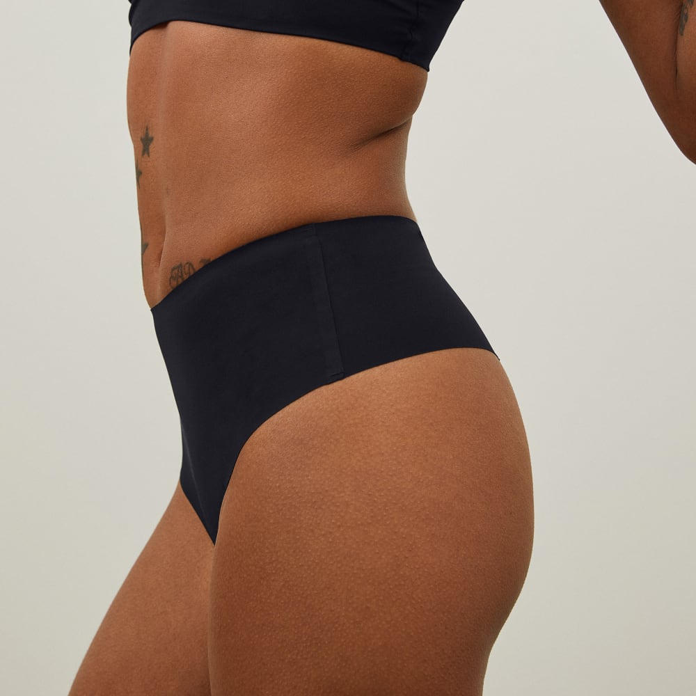 The Invisible High-Rise Thong in Black — detail view