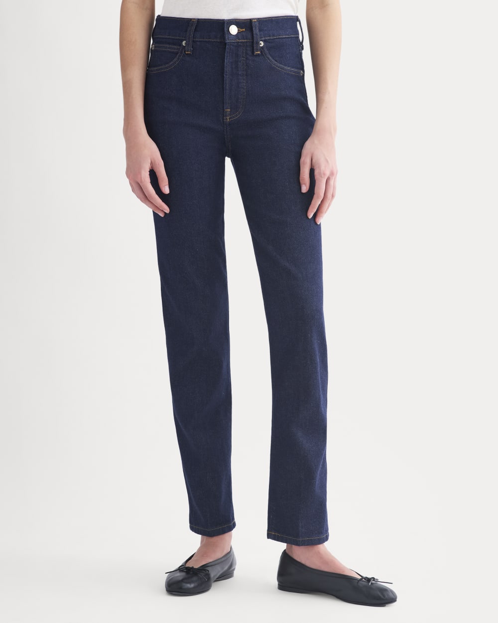High-Rise Cigarette Jean in Pure Blue — detail view