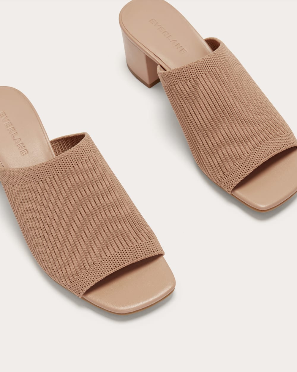 The Glove Mule in ReKnit in Blush Tan — detail view