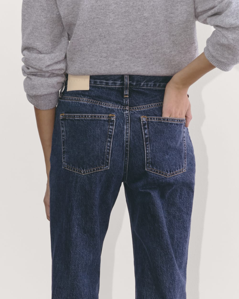 The Cheeky Straight Jean in Indigo — detail view