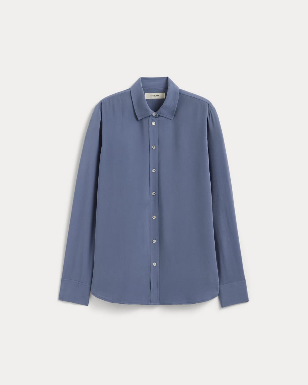 The Must-Have Shirt in Washable Silk in French Blue — alternate view
