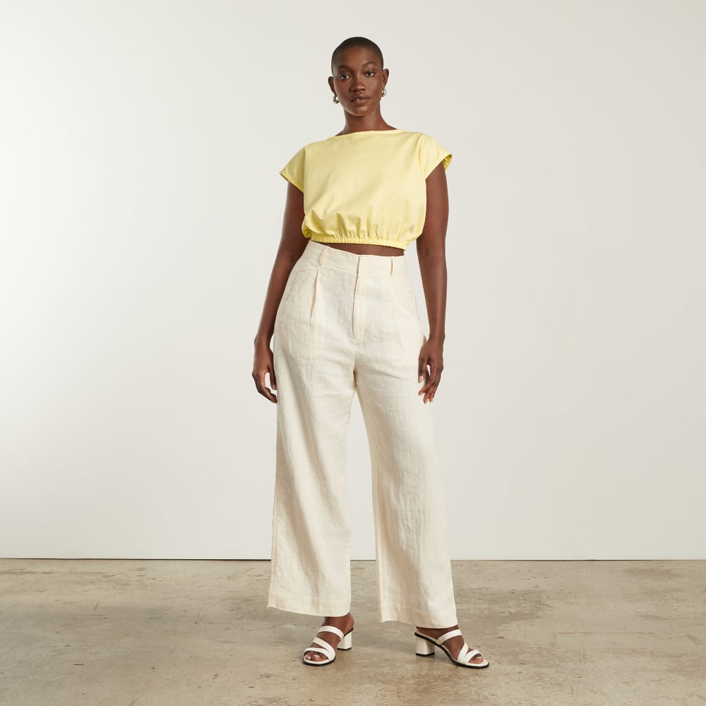 The Bubble Top in Pastel Yellow — detail view