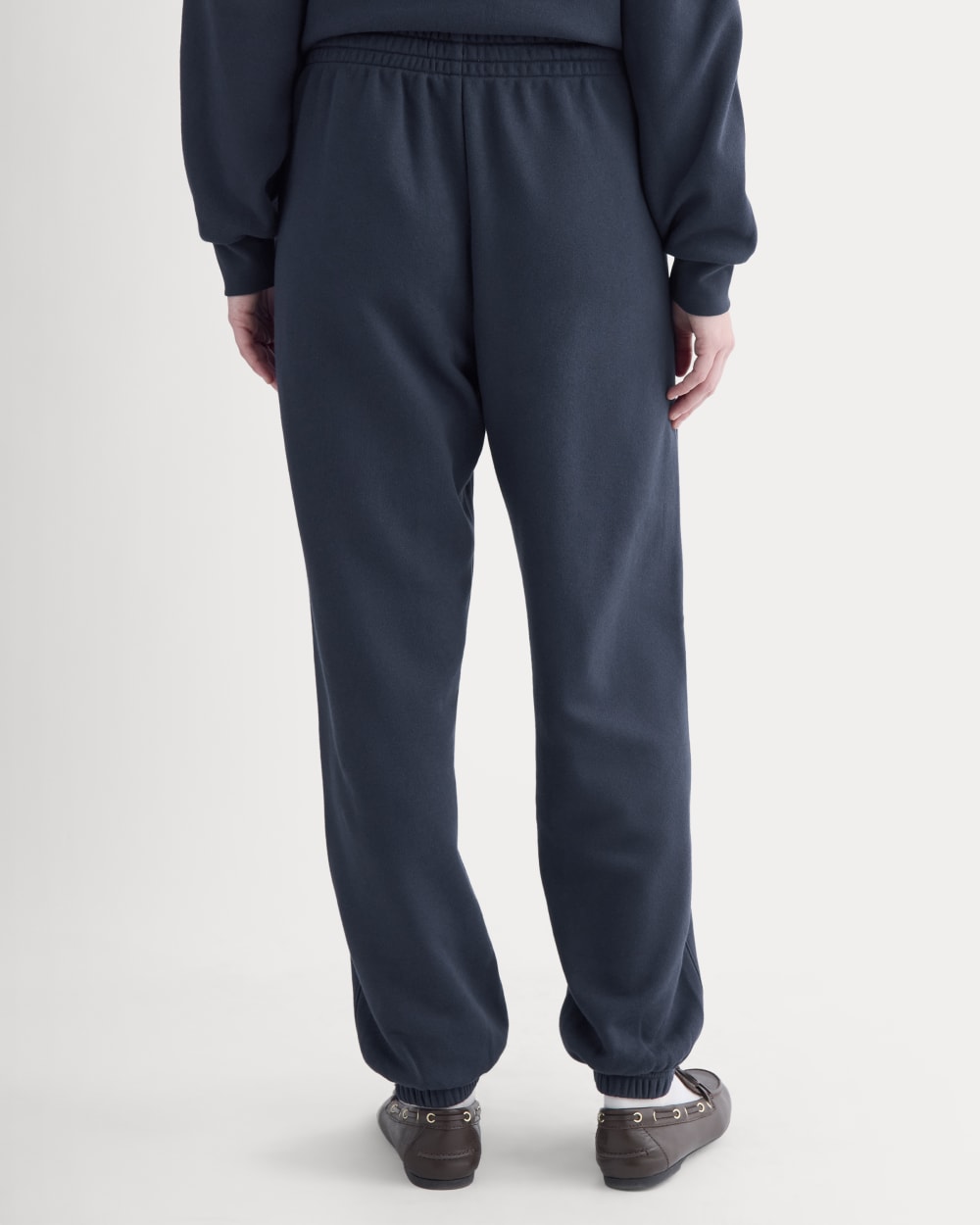 Lightweight Terry Jogger in Navy — detail view