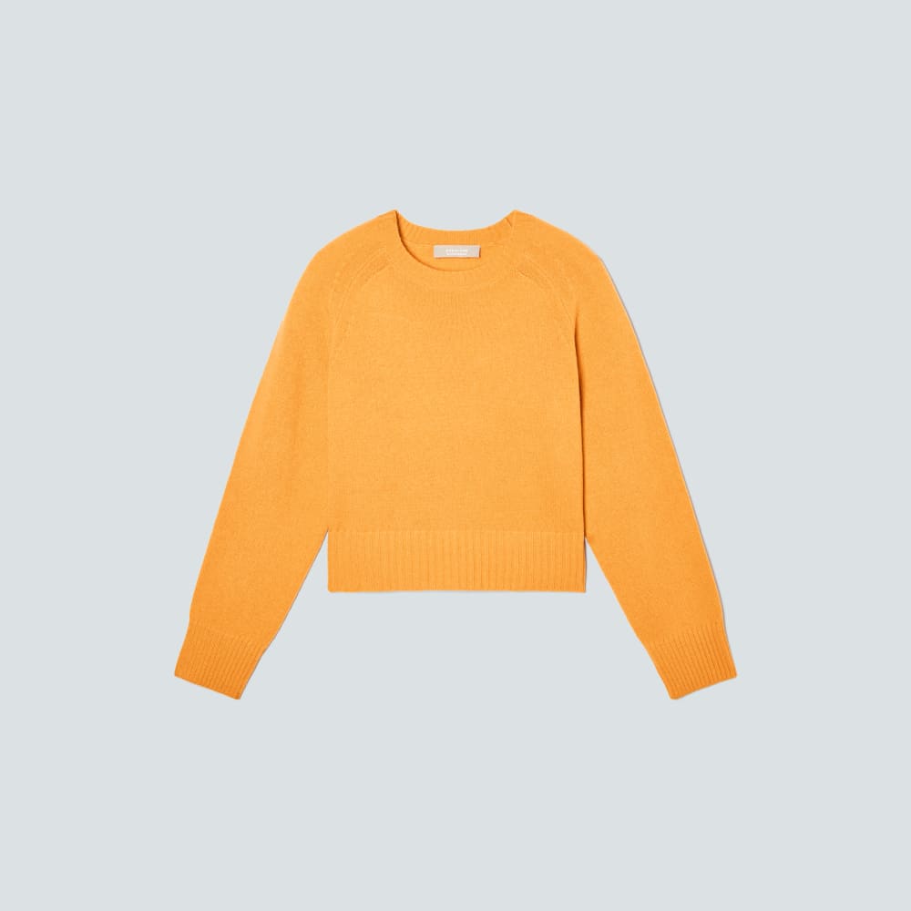 The Cashmere Boxy Crew in Kumquat — alternate view