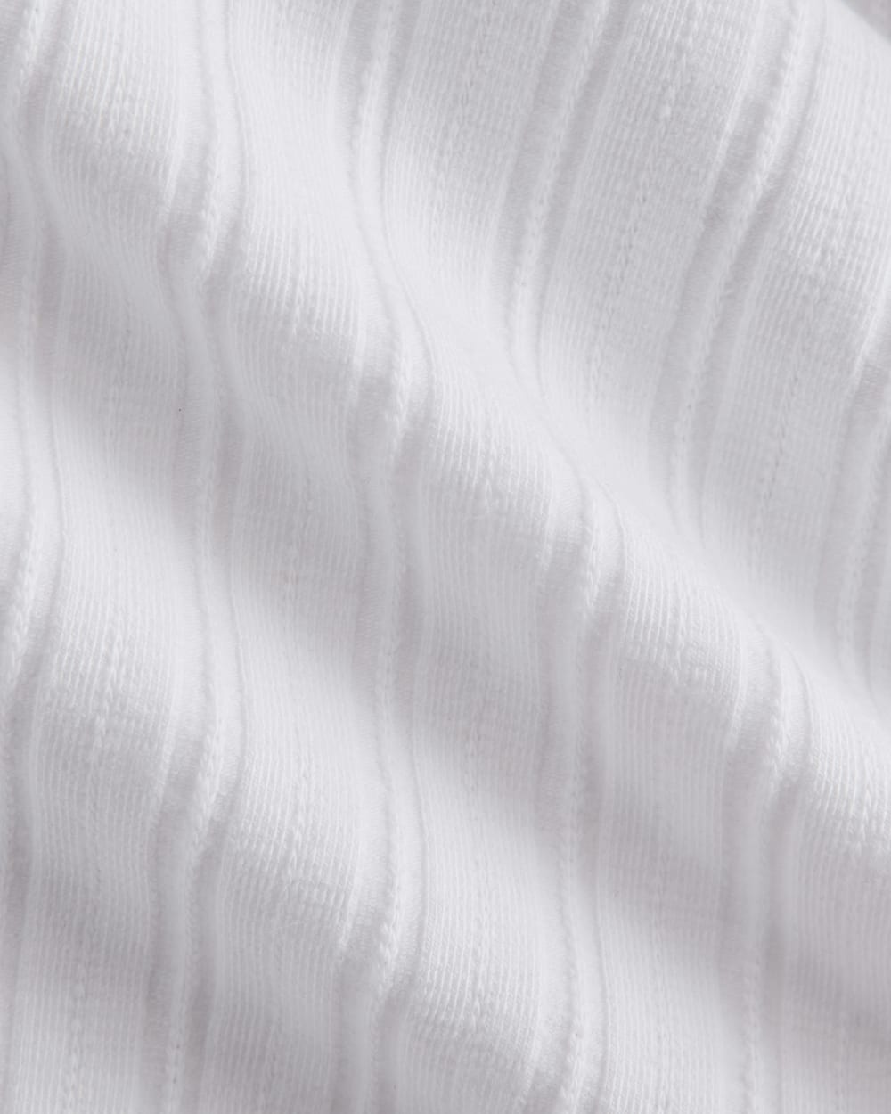 Cardigan in Pointelle in White — detail view