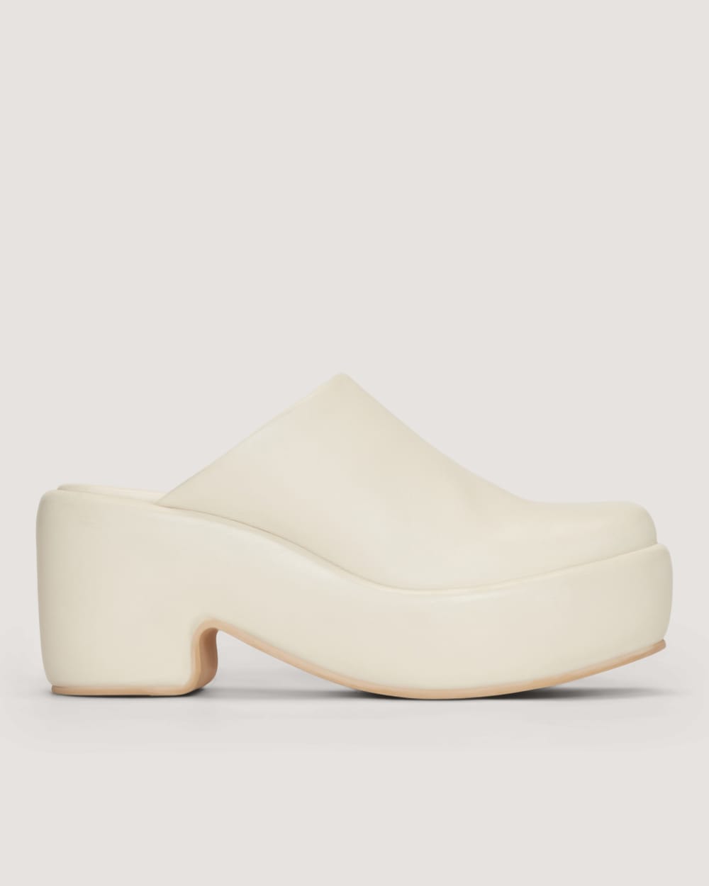 The Puffa Clog in Parchment — alternate view