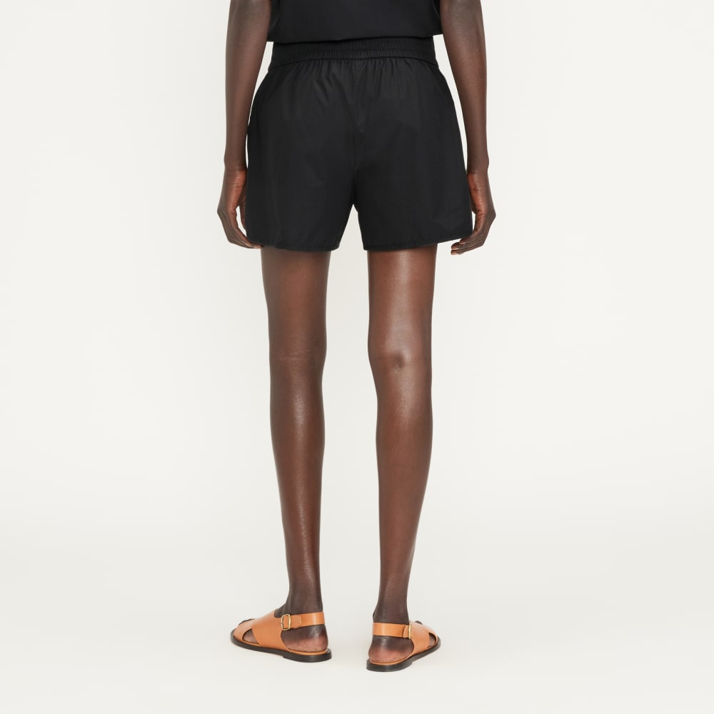 The Poplin Boxer Short in Black — detail view