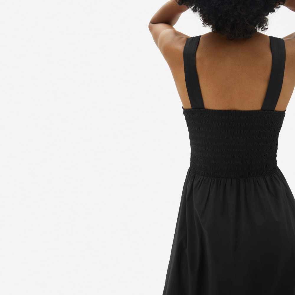 The Smock Dress in Black — detail view