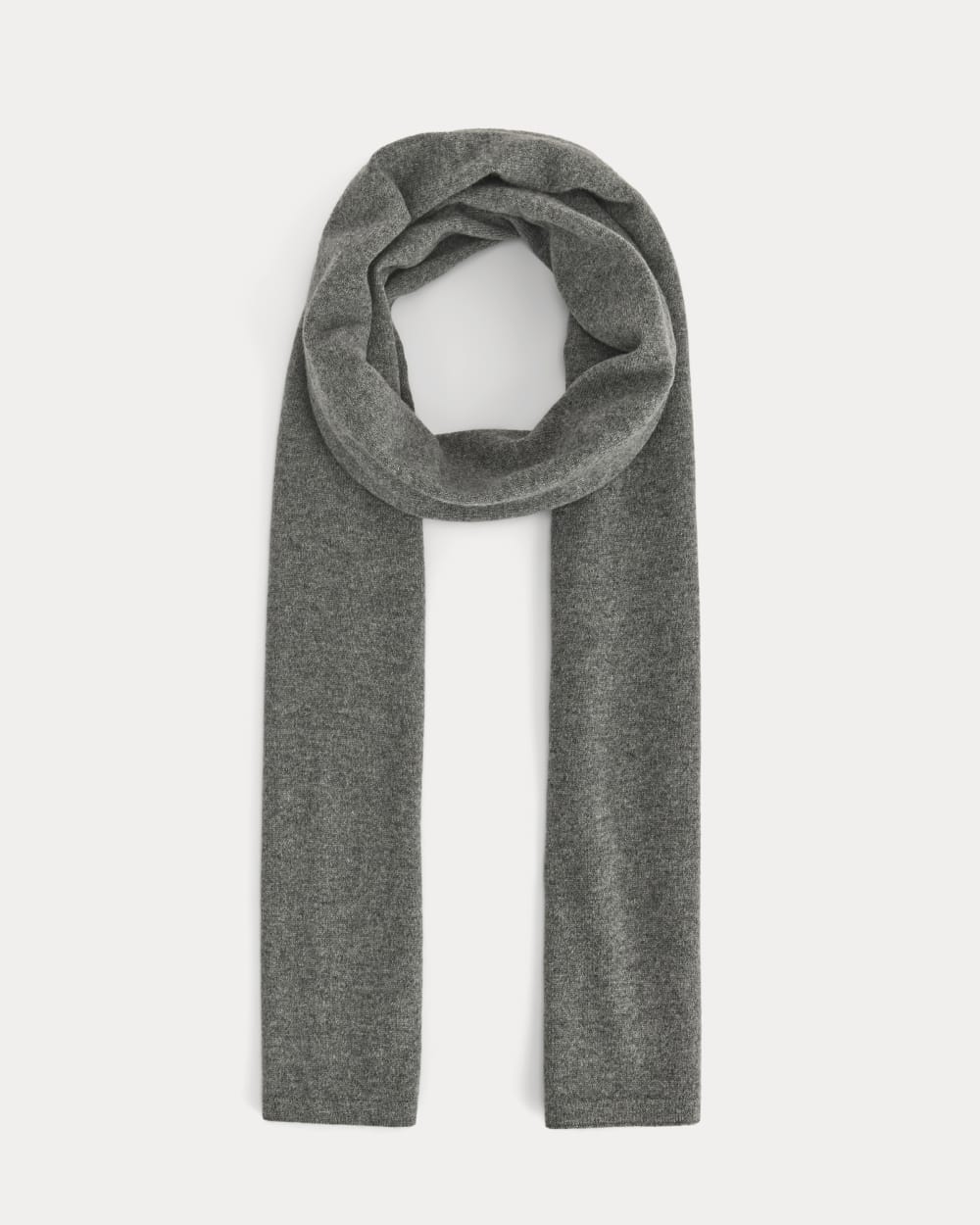 The Cashmere Scarf in Heather Charcoal — front view